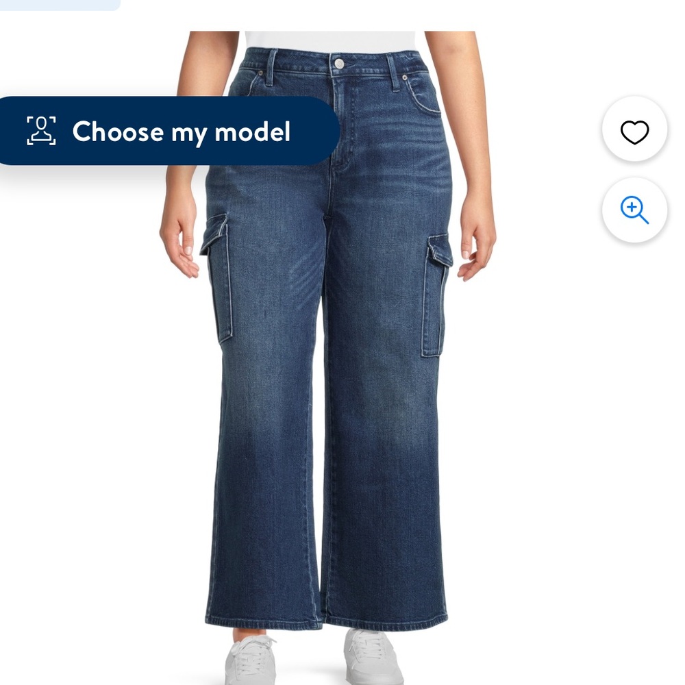 Brand New Terra & Sky High Rise Wide Leg Cargo Jeans